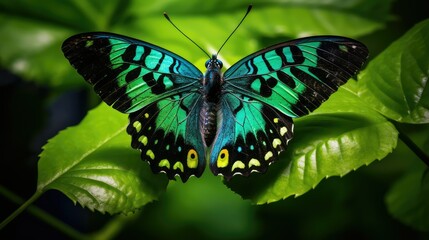 Naklejka premium vibrant butterfly leaf