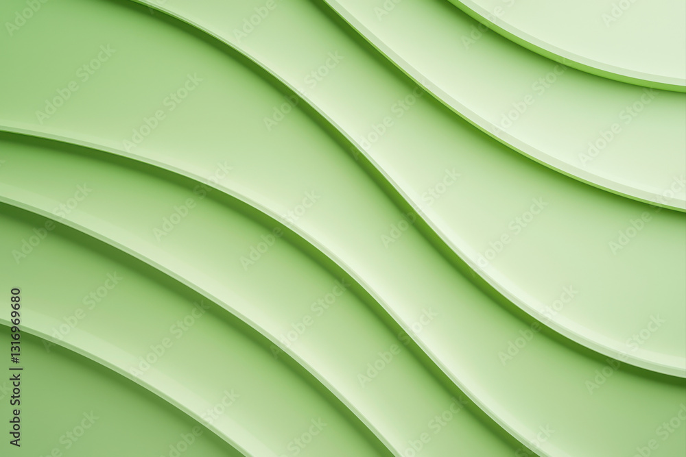 Poster creative green wave patterns showcasing a modern design aesthetic for visual projects.