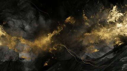 Fototapeta premium accents black and gold abstract graphic