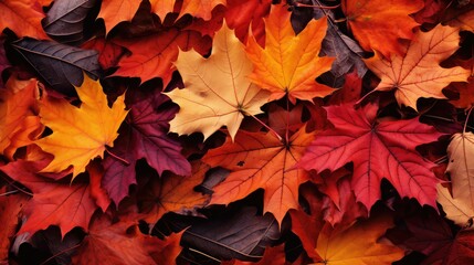 Fototapeta premium red autumn leaves graphic