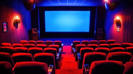 Fototapeta premium Empty Cinema Hall: A Cinematic Experience Awaits