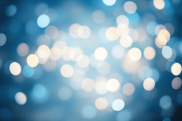 Abstract light bokeh on blue background.