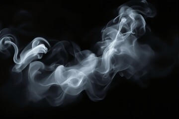Fototapeta premium Abstract smoke waves on a dark background.