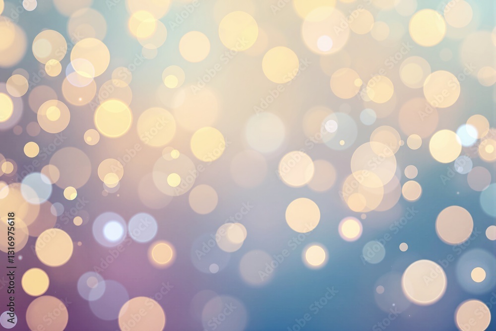 Aufkleber Abstract blurred bokeh light background with soft glowing circles.