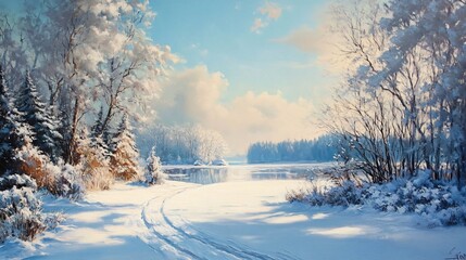 Fototapeta premium Professional Winter Landscape Photography: Usage and Purpose
