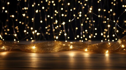 sparkle gold glitter with lights on black