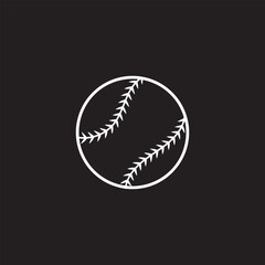 Baseball ball icon symbol. Vector illustration