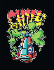 Modern Streetwear Calm Design for Tees or Poster