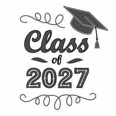Class of 2027 Monochrome Embroidered Effec