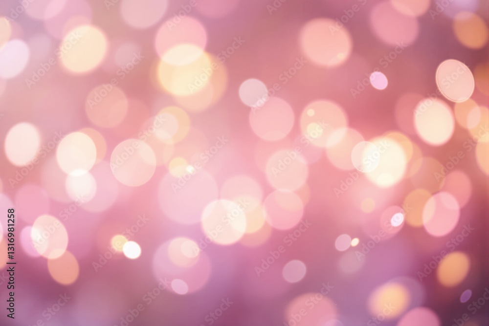 Poster abstract light bokeh on pink background.