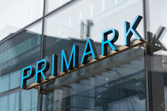 Primark logo  t the store in shopping centre. The Hague, the Netherlands. 15 February 2025. 