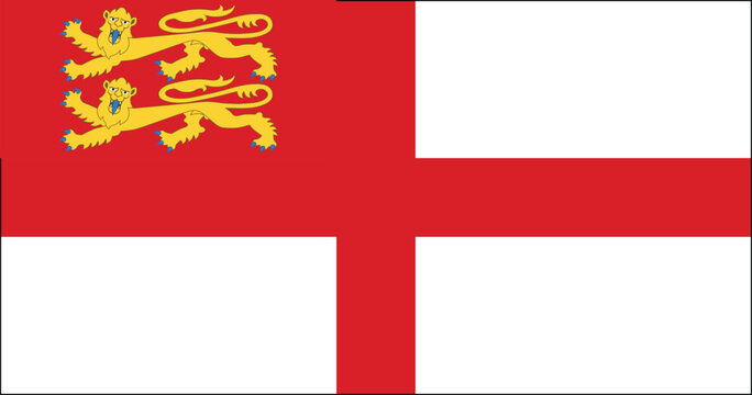 Sark Flag High Quality Flag Clipart, Flag Icon, Vector Illustration, Premium Quality Digital Download