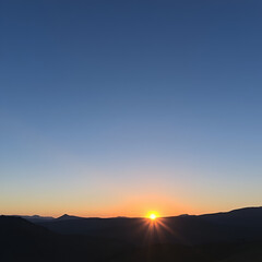Obraz premium sunset in the mountains