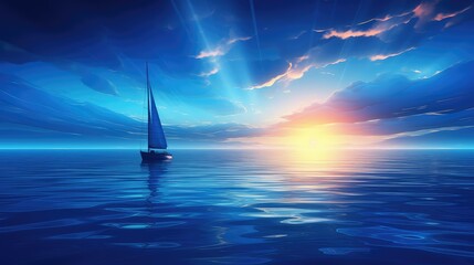 Fototapeta premium sunlight blue water