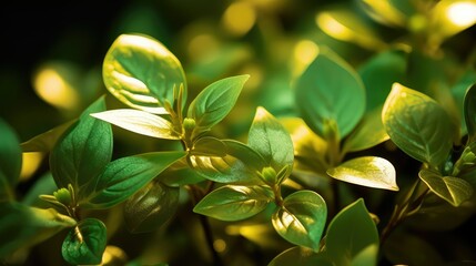 Obraz premium foliage gold plants