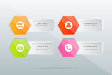 Hexagon infographic design; gray background; business process; website template