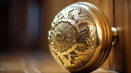 elegant brass door knob