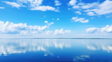 Fototapeta premium reflection blue sky no clouds
