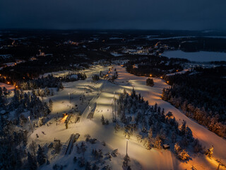 Ski resort area in Vuokatti, Sotkamo