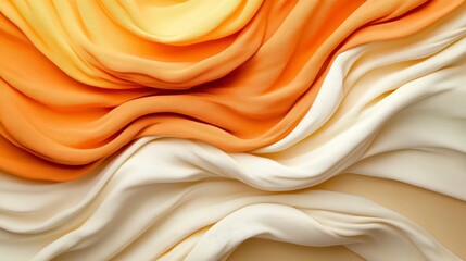 Obraz premium Abstract Draped Fabric in Warm Hues on Beige Background