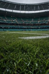 green grass in the park