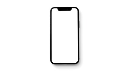Realistic Smartphone Mockup Illustration with Isolated white screen 23