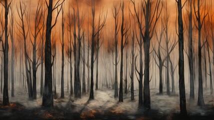 Obraz premium forest fire pattern