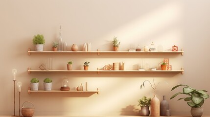 objects mockup wall