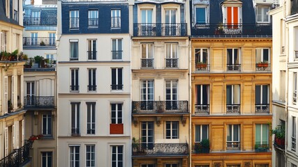 Professional Image of Facades Seen from the Sides of Residential Buildings