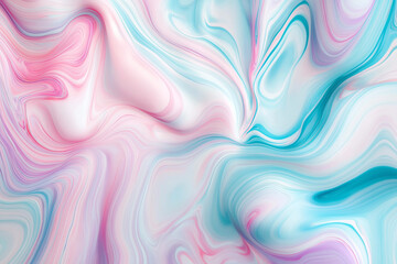 Obraz premium Pastel abstract design featuring a soft, pastel-colored marble effect. The composition showcases flowing, silky patterns that resemble the texture of liquid or fabric, creating a smooth