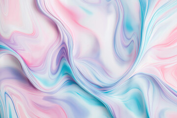 Obraz premium Pastel abstract design featuring a soft, pastel-colored marble effect. The composition showcases flowing, silky patterns that resemble the texture of liquid or fabric, creating a smooth
