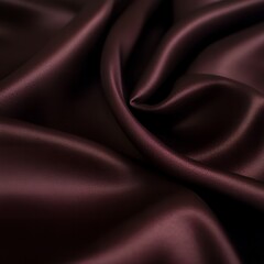 Obraz premium Luxurious Dark Burgundy Satin Fabric Draped Elegant Smooth Texture Background