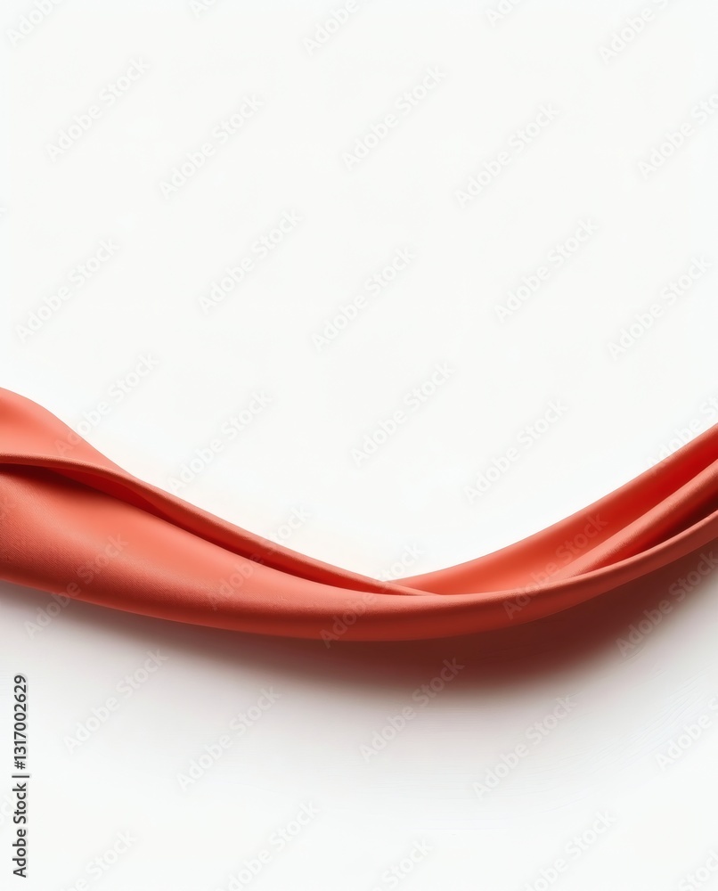 Poster a flowing ribbon in shades of coral and red, creating a sense of elegance and motion. the ribbon app