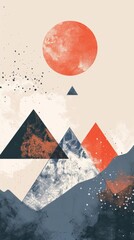 Obraz premium Abstract Minimalist Diamonds Clean Lines Background Pattern Texture