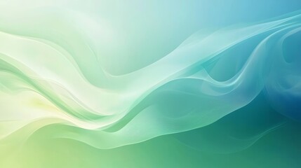 Abstract Minimalist Gradient Background with Soft Blends of Blue and Green Tones