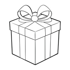 A beautifully wrapped gift box adorned with a decorative ribbon, elegantly tied into a bow. Perfect for celebrations, surprises, and special occasions.