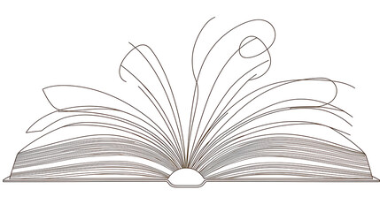 The book is open to a page with a large, flowing, and intricate design