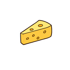 Simple Contoured Cartoon Cheese 