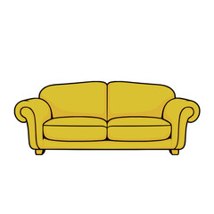 Beautiful Cartoon Couch Illustration