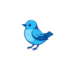 Little 3D Blue Bird Illustration