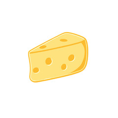 Simple Cartoon Cheese Illustration