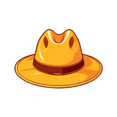Simple Cartoon Cowboy Hat Illustration