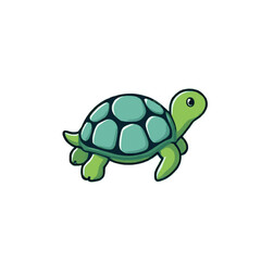 Cute Little Contoured Sea Turtle 