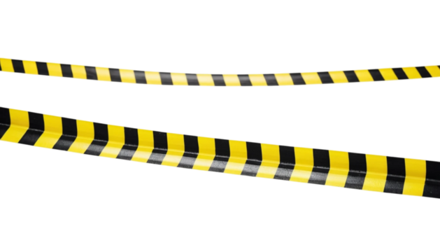 Horizontal black and yellow caution tape image
