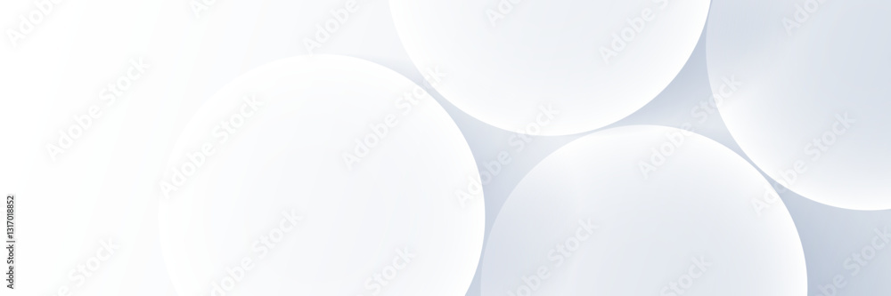Poster minimalist white circular abstract background