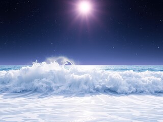 Naklejka premium Shimmering Body Spray, Lilac Glow, Expansive Night Sky