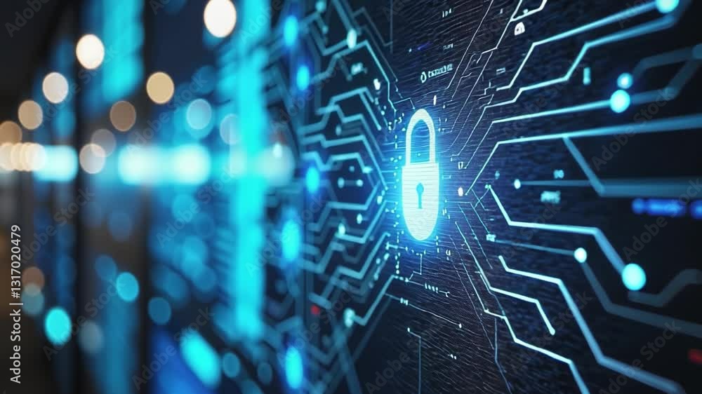 Aufkleber Digital background perfect for tech processes, neural networks, artificial intelligence, data transfer and encryption, digital archives