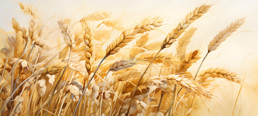 Melted wheat grain art, ai generative