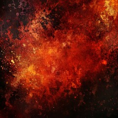 Fototapeta premium Abstract Inferno: Fiery Red and Black Texture with Grunge Elements and Dramatic Lighting, Evoking Intensity and Depth.