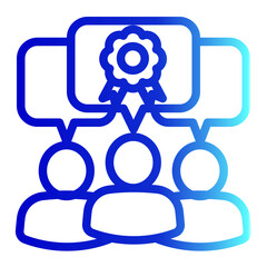 Brand Engagement Icon - Line Gradient - Business Value Themes
